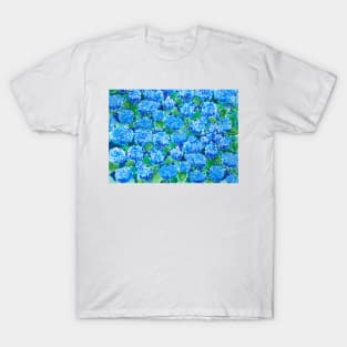 abstract blue  hydrangea T-Shirt